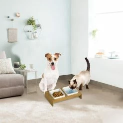 All For Paws Double Bol Avec Support En Bois Lifestyle 4 Pets AFP 7 All For Paws Double Bol Avec Support En Bois Lifestyle 4 Pets AFP -magasin de soins pour chiens all for paws double bol avec support en bois lifestyle 4 pets afp afp5740 2