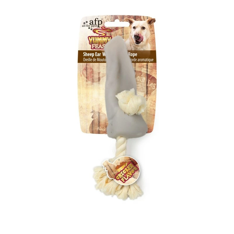 All For Paws Jouet AFP Yummy Feast Oreille De Mouton & Corde 3 All For Paws Jouet AFP Yummy Feast Oreille De Mouton & Corde