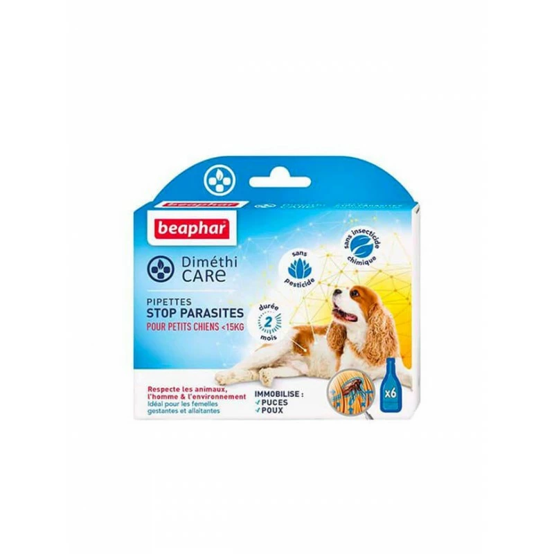 Pipettes Stop Parasites Petit Chien Beaphar DiméthiCARE 3 Pipettes Stop Parasites Petit Chien Beaphar DiméthiCARE