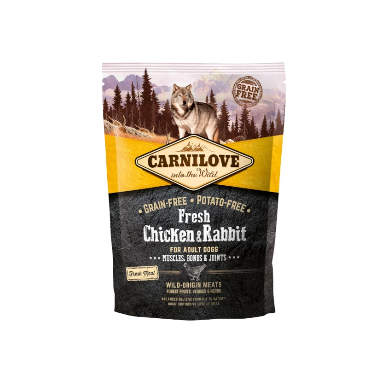 Croquettes Carnilove Grain Free Adulte Poulet & Lapin 3 Croquettes Carnilove Grain Free Adulte Poulet & Lapin