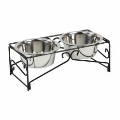 Support Surélevé Avec Double Gamelle Pawise 2 X 350 Ml