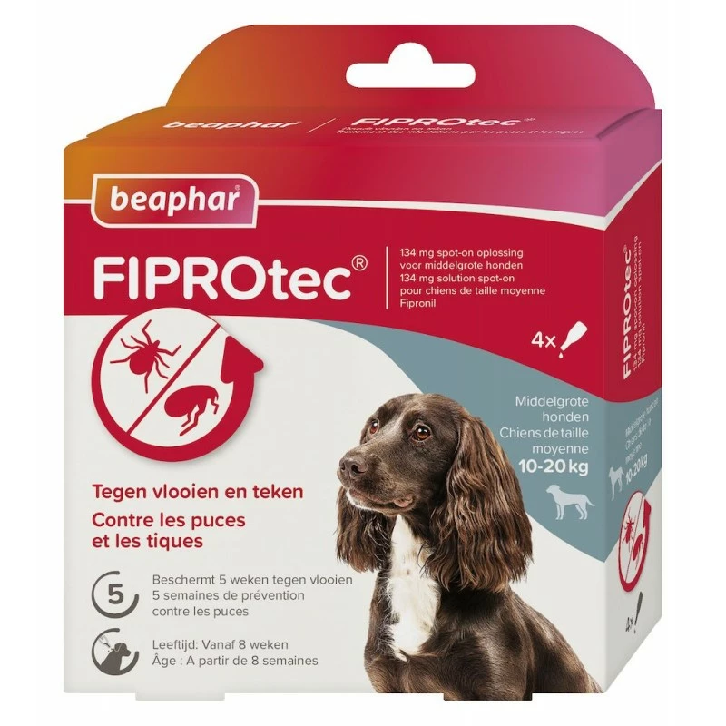 Pipettes Antiparasites Pour Chien De 10-20 Kg - Fiprotec 3 Pipettes Antiparasites Pour Chien De 10-20 Kg - Fiprotec