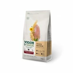 Vigor Sage Croquettes Vigor & Sage - Ginseng, Poulet & Thé Vert - Taille Moyenne